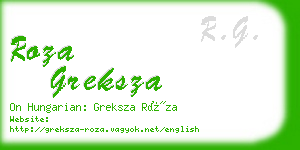 roza greksza business card